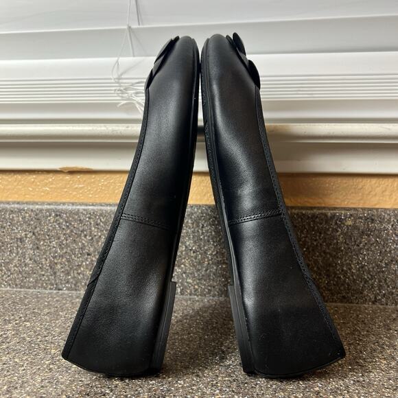 Circus by Sam Edelman Comfort Casual Flat Womens Sz 10M Black Leather Bow Loafer - Picture 6 of 11